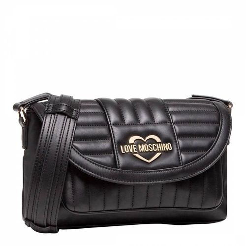 Black Leather Shoulder Bag - Love Moschino - Modalova