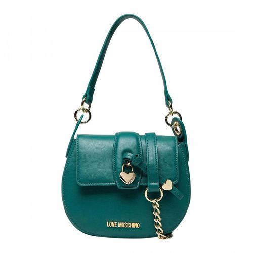 Green Leather Shoulder Bag - Love Moschino - Modalova