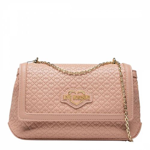 Pink Leather Shoulder Bag - Love Moschino - Modalova