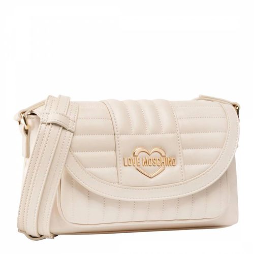 Cream Leather Shoulder Bag - Love Moschino - Modalova