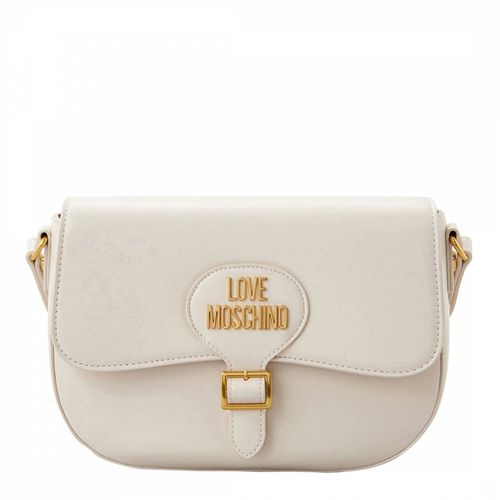 Cream Leather Crossbody Bag - Love Moschino - Modalova