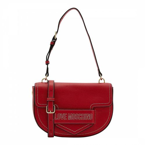 Red Leather Crossbody Bag - Love Moschino - Modalova