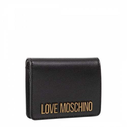 Black Leather Wallet - Love Moschino - Modalova