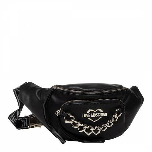 Black Leather Belt Bag - Love Moschino - Modalova