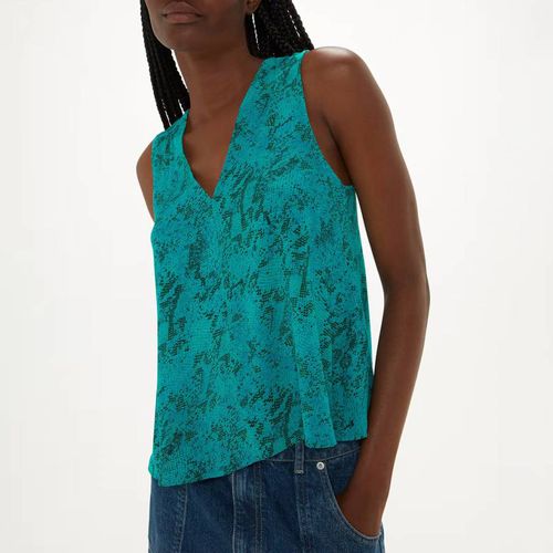 Turquoise Diagonal Snake Vest Top - WHISTLES - Modalova