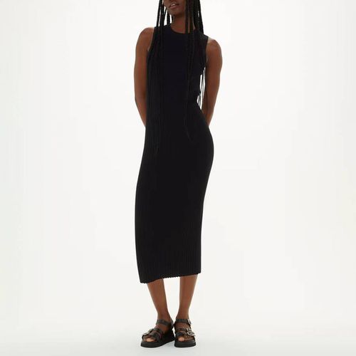 Black Ida Ribbed Cotton Blend Dress - WHISTLES - Modalova