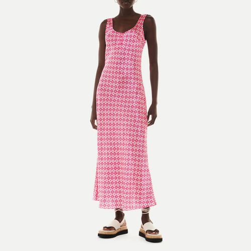 Pink Two Tone Tile Silk Blend Dress - WHISTLES - Modalova