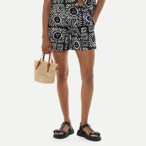 Sunman Printed Linen Blend Shorts - WHISTLES - Modalova