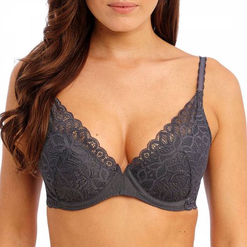 Dark Grey Raffine Uw Plunge Bra - Wacoal - Modalova