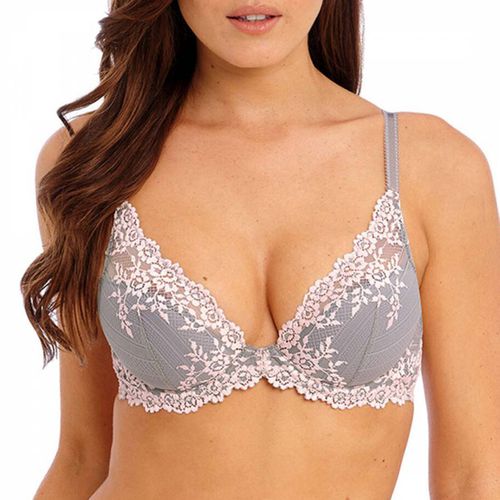 Grey Embrace Lace Plunge Underwire Bra - Wacoal - Modalova