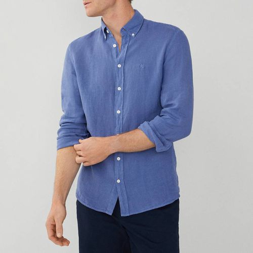 Mid Long Sleeve Slim Fit Linen Shirt - Hackett London - Modalova