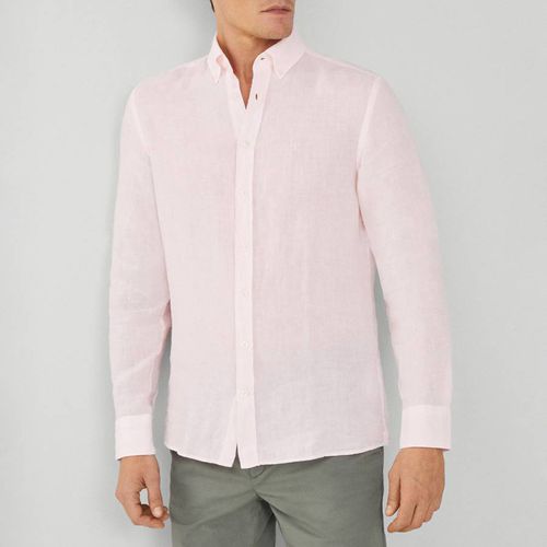 Pale Long Sleeve Slim Fit Linen Shirt - Hackett London - Modalova