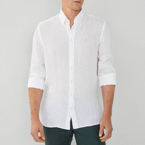 Long Sleeve Slim Fit Linen Shirt - Hackett London - Modalova