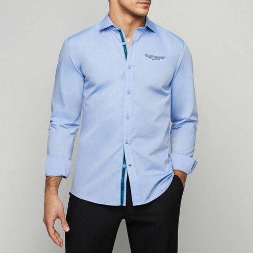 Blue AMR Poplin Cotton Shirt - Hackett London - Modalova