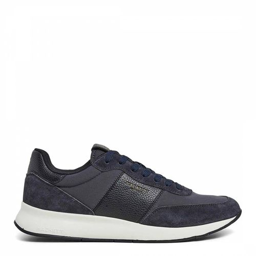 Navy Leather Suede Trainers - Hackett London - Modalova