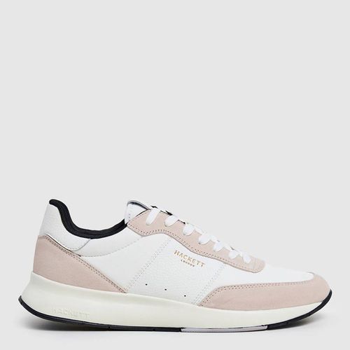 Cream Leather Suede Trainers - Hackett London - Modalova