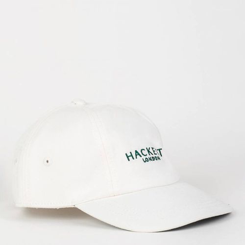White Embroidered Logo Cotton Cap - Hackett London - Modalova