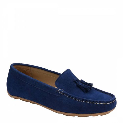 Cobalt Blue Bute Suede Loafers - Ravel - Modalova