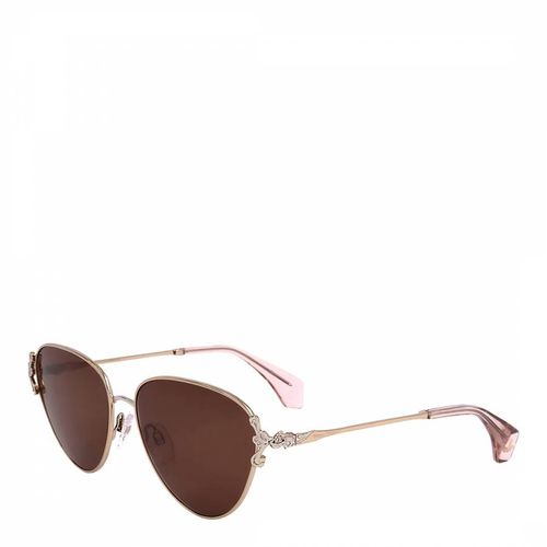 Light Gold Round Sunglasses 57mm - Vivienne Westwood - Modalova