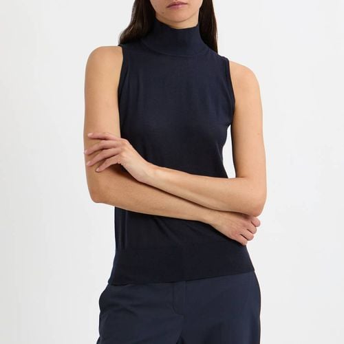 Navy Wool Fine Knit Sleeveless Top - NÂ°Â· Eleven - Modalova