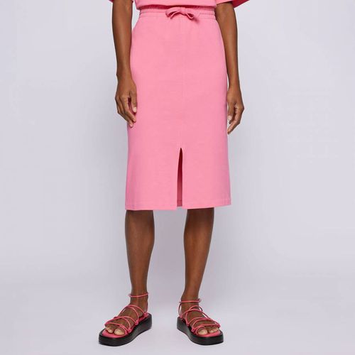 Pink Eneta Cotton Midi Skirt - BOSS - Modalova
