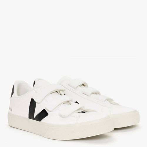 Black Leather Recife Logo Trainer - VEJA - Modalova