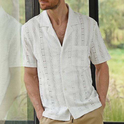 White Zanzibar Crochet Shirt - Oiler & Boiler - Modalova