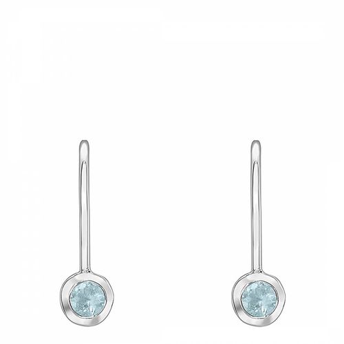 Silver Aquamarine Dewdrop Earrings - Dower & Hall - Modalova