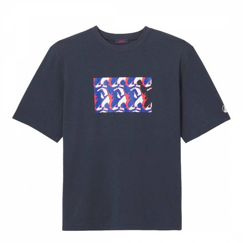 Navy Leo Cotton T-Shirt - Jott - Modalova