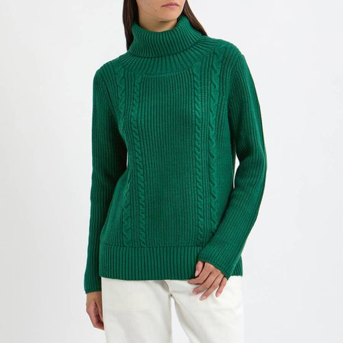 Green Cable Knit Roll Neck Jumper - NÂ°Â· Eleven - Modalova