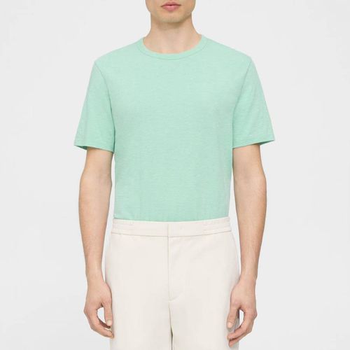 Light Green Celadon Essential Cotton T-Shirt - Theory - Modalova