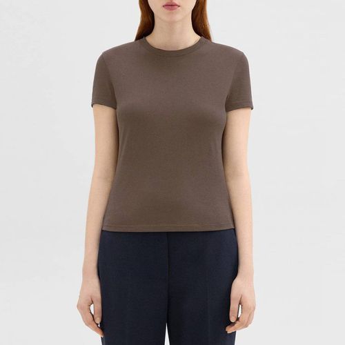 Brown Cotton T-Shirt - Theory - Modalova
