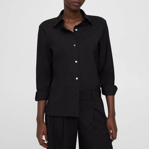 Black Straight Wool Blend Shirt - Theory - Modalova