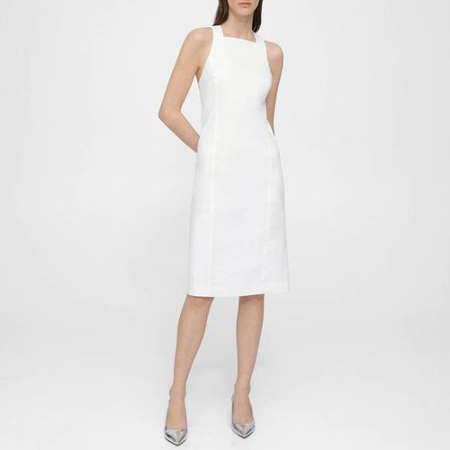 White Racer Linen Blend Dress - Theory - Modalova