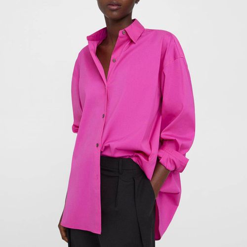 Pink Oversized Cotton Shirt - Theory - Modalova