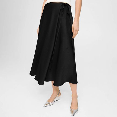 Black Overlap Midi Sk Skirts - Theory - Modalova