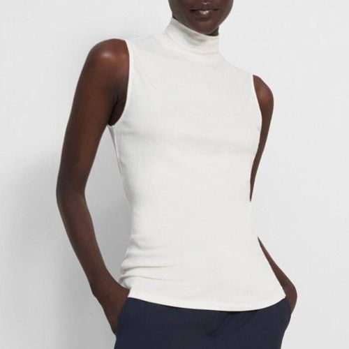 White Turtleneck Sleeveless Top - Theory - Modalova