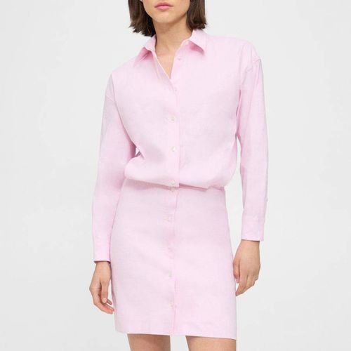 Pale Pink Linen Blend Shirt Dress - Theory - Modalova