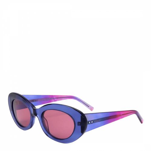 Blue Pattern Round Sunglasses 52mm - Missoni - Modalova