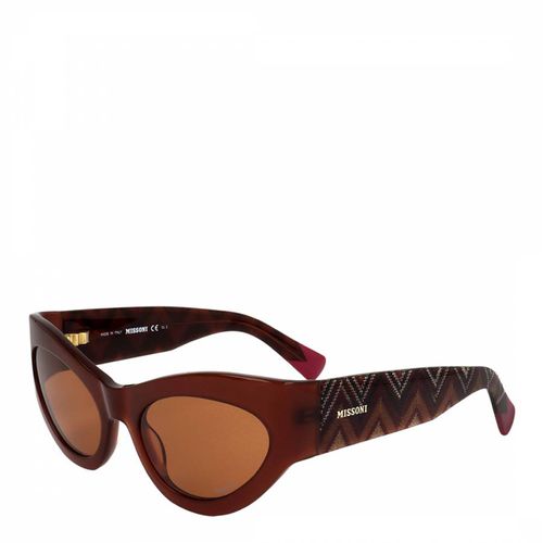Brown Cat Eye Sunglasses 55mm - Missoni - Modalova