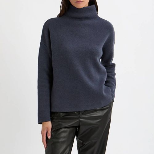 Slate Cashmere Blend Funnel Neck Jumper - NÂ°Â· Eleven - Modalova