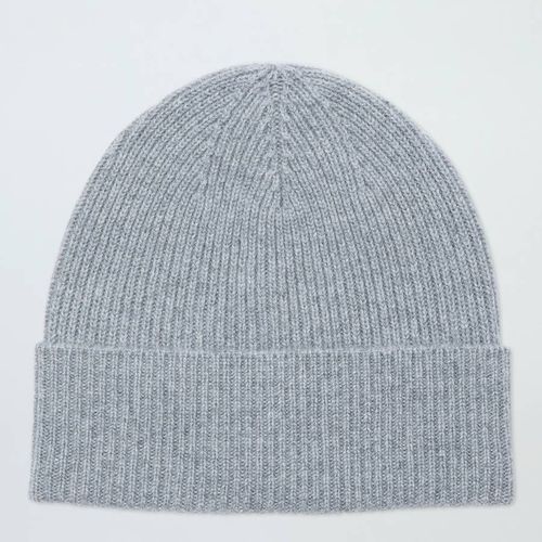 Grey Cashmere Ribbed Beanie - N°· Eleven - Modalova