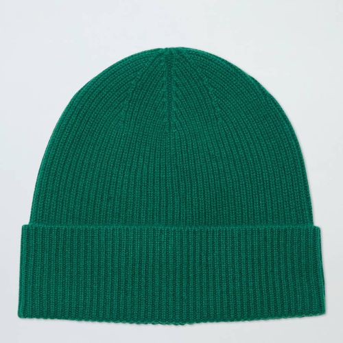 Green Cashmere Ribbed Beanie - NÂ°Â· Eleven - Modalova