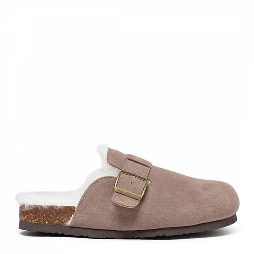 Women's Taupe Clog Sandal Slippers - Fenland Sheepskin - Modalova