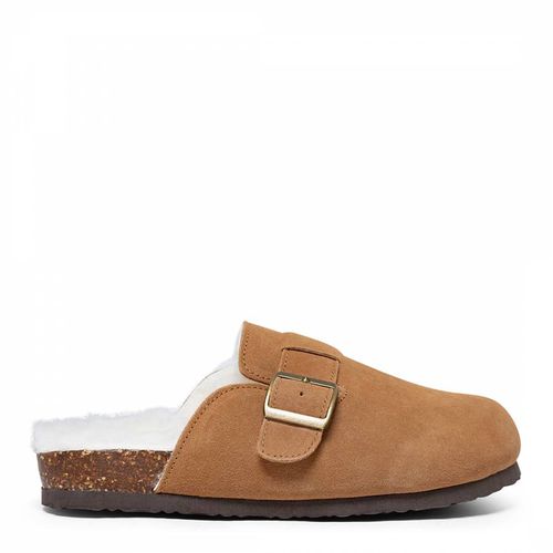 Women's Chestnut Clog Sandal Slippers - Fenlands Sheepskin - Modalova