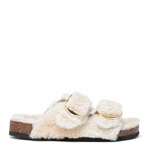 Women's Shearling Double Buckle Slider - Fenlands Sheepskin - Modalova