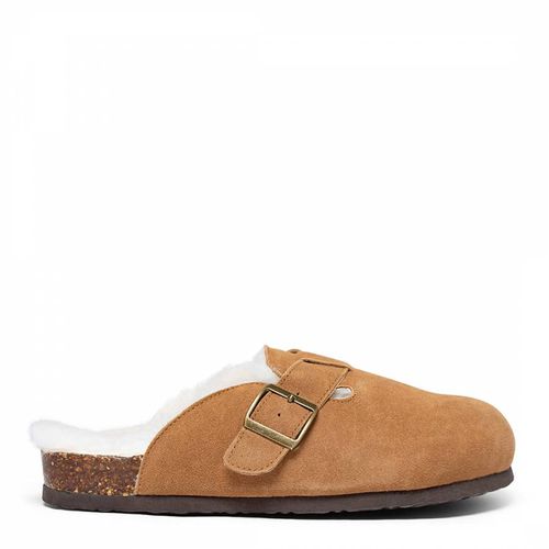 Men's Chestnut Clog Sandal Slippers - Fenlands Sheepskin - Modalova