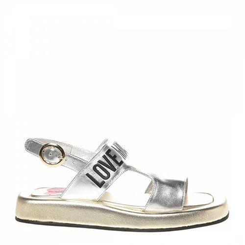 Silver Platinum Platform Sandals - Love Moschino - Modalova