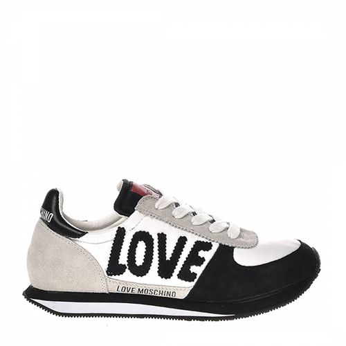 Black/Grey Embroidered Logo Trainers - Love Moschino - Modalova