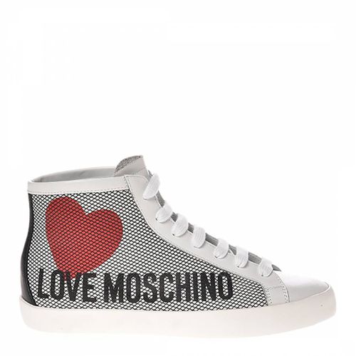 White Logo Heart High Top Trainers - Love Moschino - Modalova